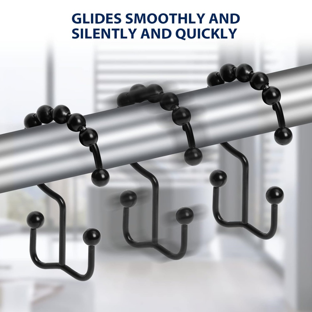 Curtain Rods - Hak do zasłony prysznicowej, wytrzymały dwustronny