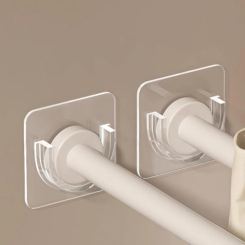 Curtain Rods - Bez wiercenia, przezroczyste, samoprzylepne uchwyty na