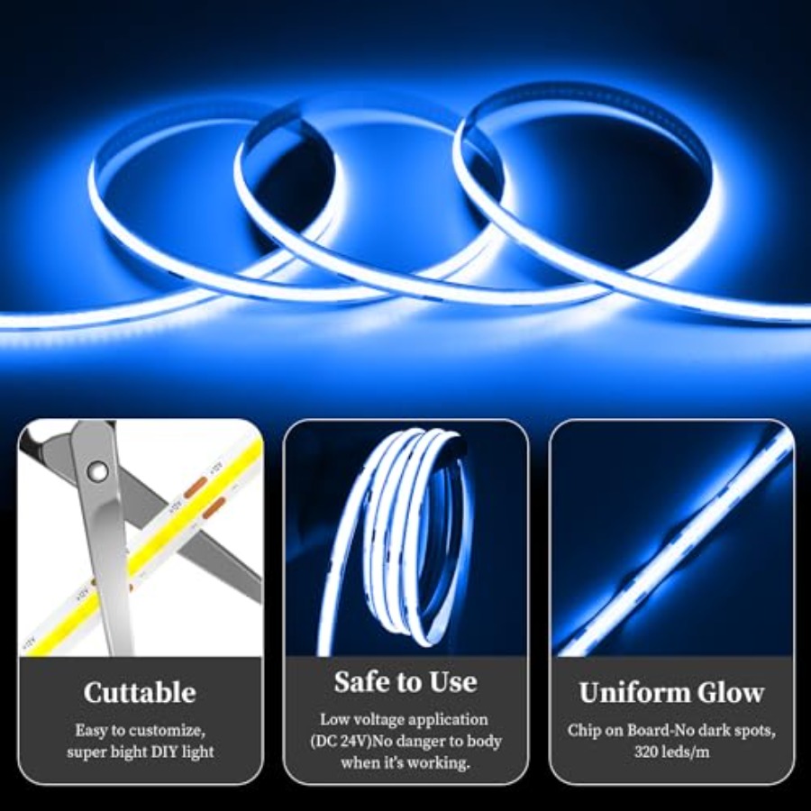 Taśma LED COB o długości 32,8  – Led Strip Lights recenzja i cena