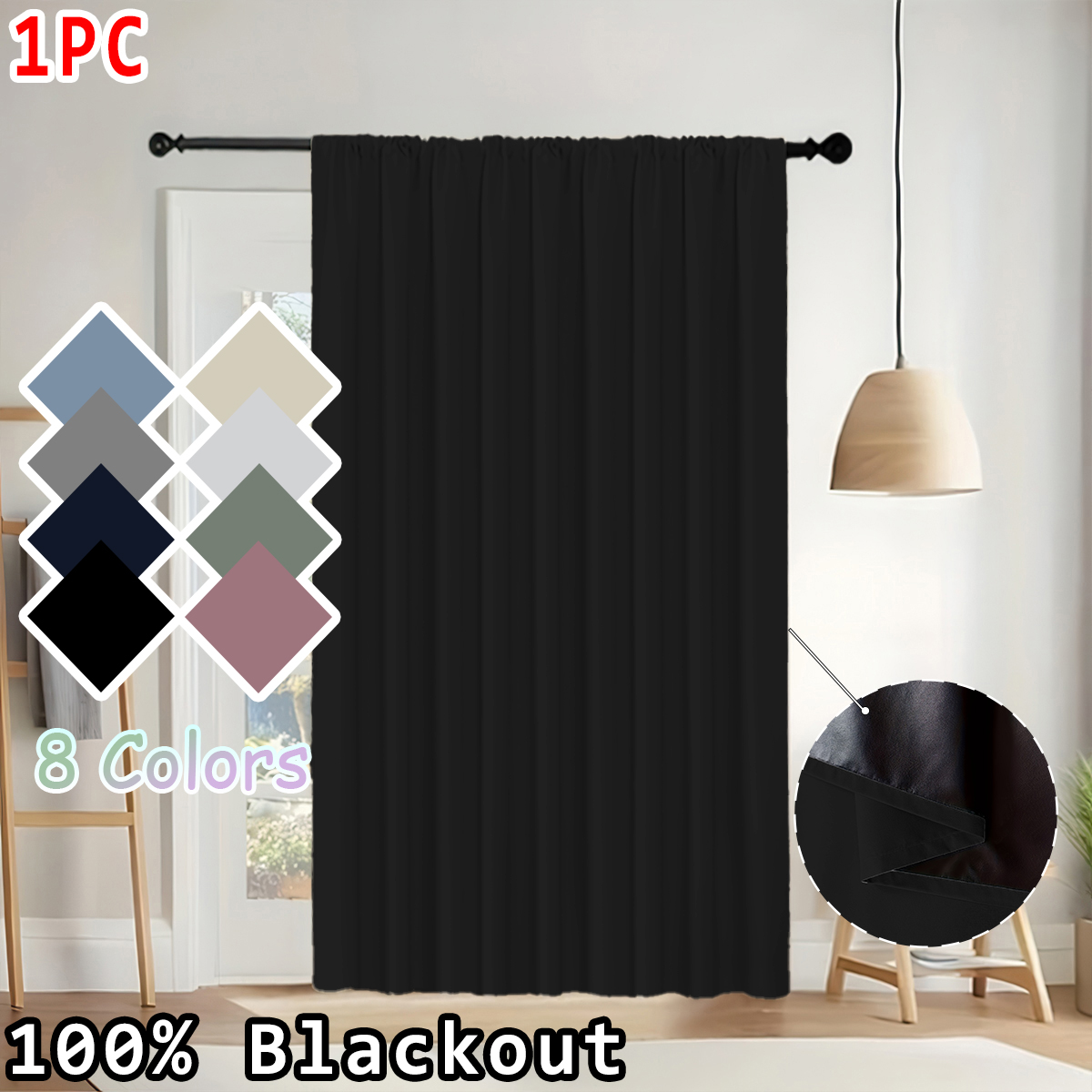 1 sztuka prostej, jednolitej,  – Curtain Rods recenzja i cena
