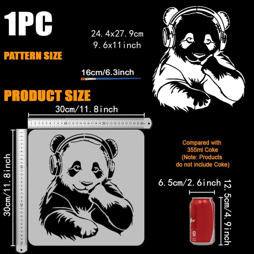 Szablon Panda z pędzelkiem 30x – Paint Brush recenzja i cena