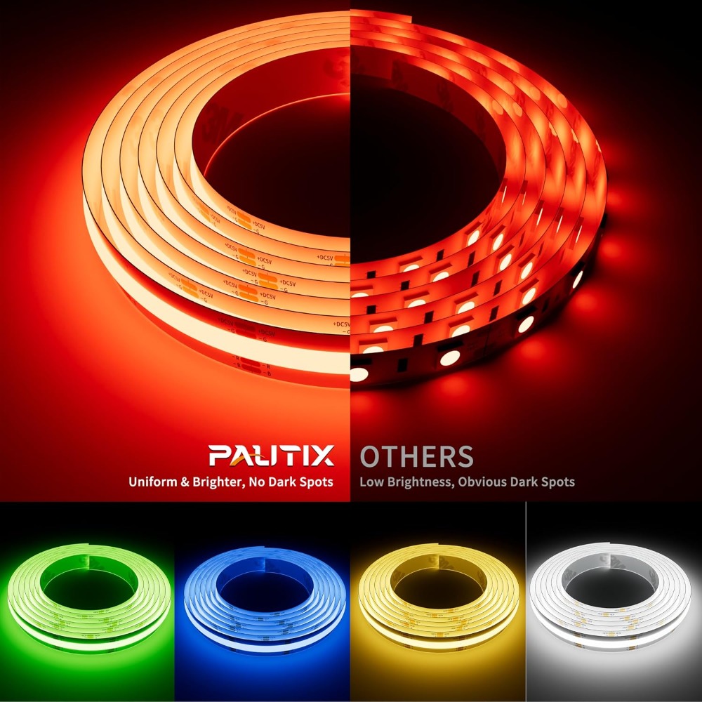 Taśma LED COB RGB 5V USB, 1,5  – Led Strip Lights recenzja i cena